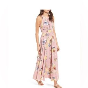 BP. Floral Print Halter Maxi Dress